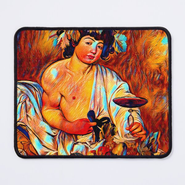 Item preview, Bacchus by Caravaggio - colorful dark orange recreation designed and sold by NickoPrints.