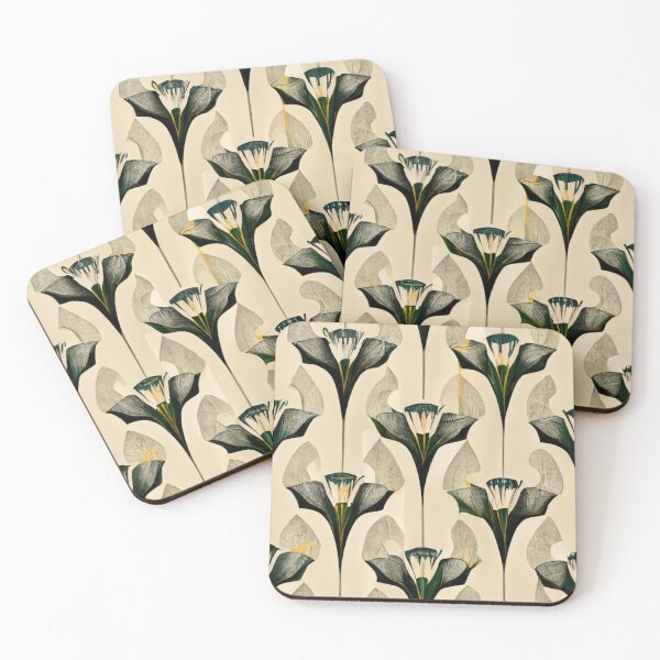 Item preview, Art deco flower pattern designed and sold by ontano.