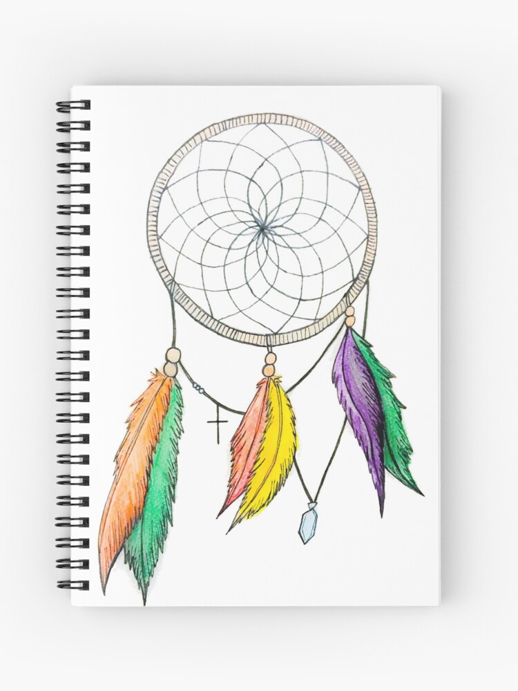 Dreamcatcher white on black Drawing by Jane Miles - Pixels