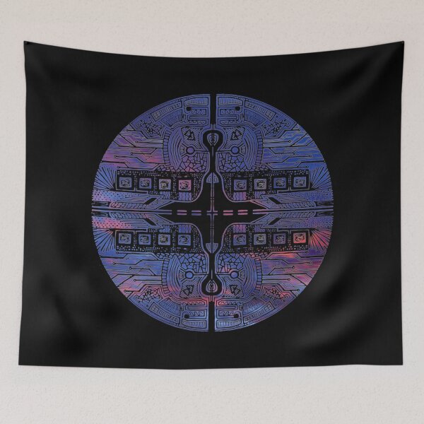 Item preview, Dark Red Blue Sky Vortex Circle designed and sold by createVisions.