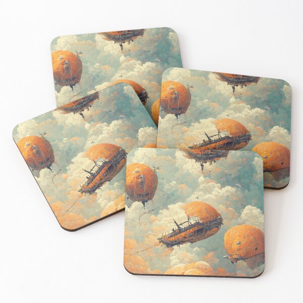 Item preview, Flying zeppelins - steampunk airships designed and sold by ontano.