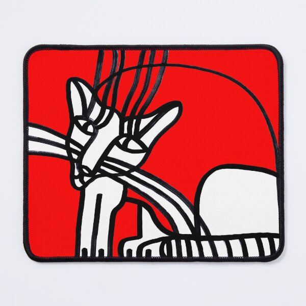 Item preview, Sitting Cat on Red Board "Cat's Drawings" designed and sold by Istvan Ocztos.