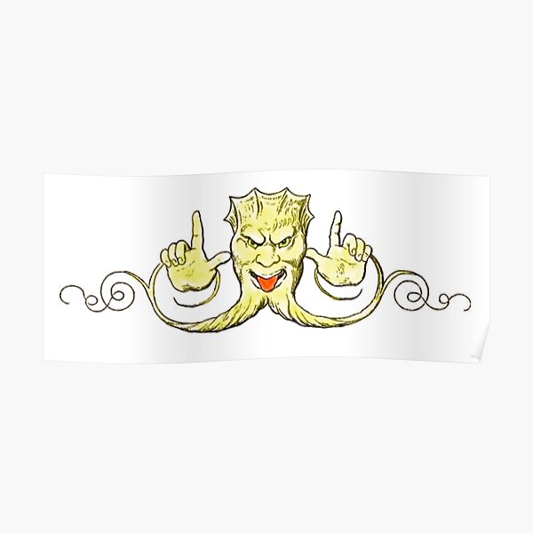Cocky Curly Beard Man Poster