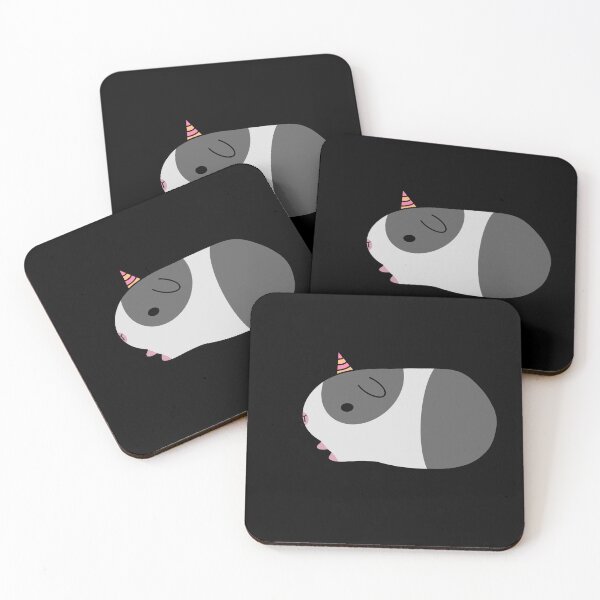 Item preview, Grey and White Guinea Pig Unicorn Animal Lover designed and sold by KD Merch.