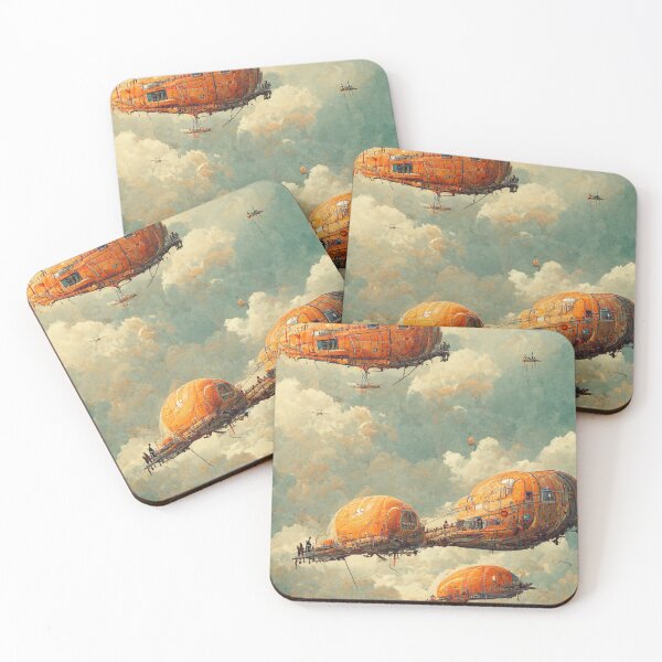 Item preview, Flying zeppelins - steampunk airships designed and sold by ontano.