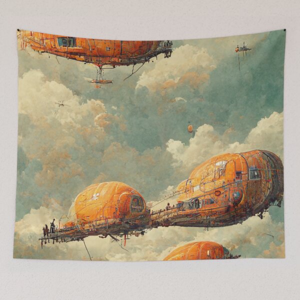 Item preview, Flying zeppelins - steampunk airships designed and sold by ontano.