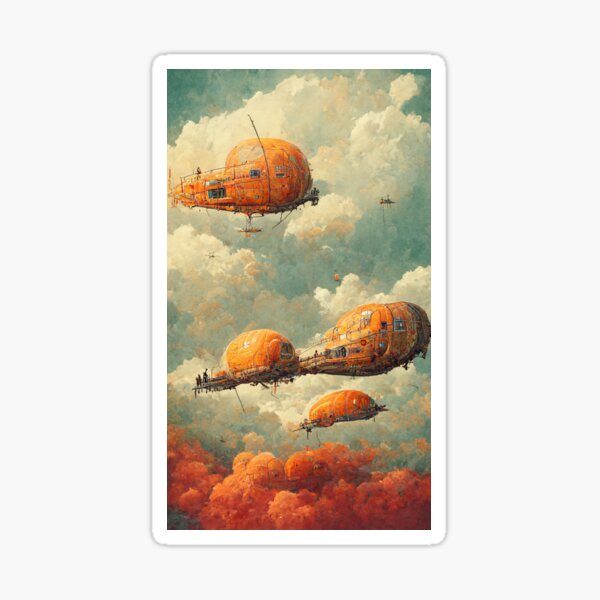 Item preview, Flying zeppelins - steampunk airships designed and sold by ontano.