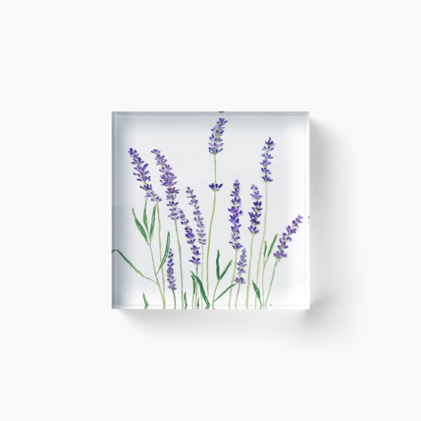 purple lavender Acrylic Block