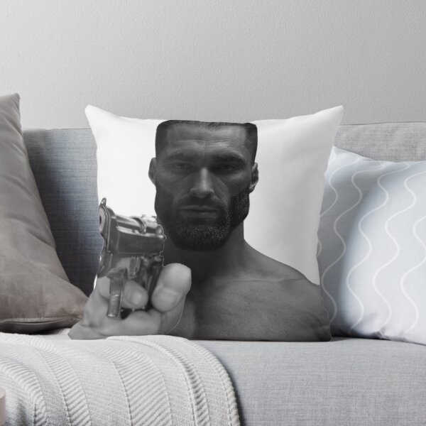 Giga Chad Real Pillows & Cushions for Sale