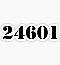 24601 (black stencil) Sticker