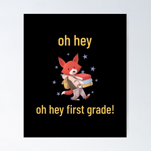 Item preview, Oh Hey First Grade Teacher Student cute funny fox shirt designed and sold by loscustom1949.