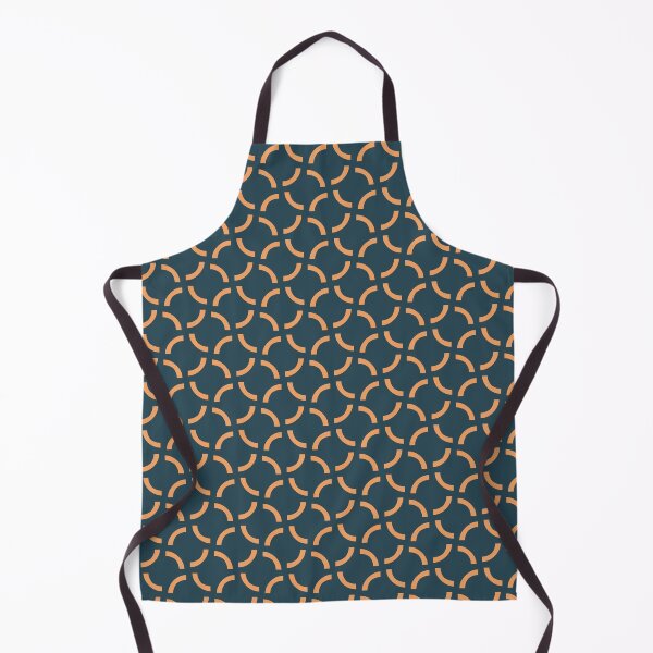 Item preview, Geometric design with orange curved lines on dark blue background designed and sold by JohnyDas.