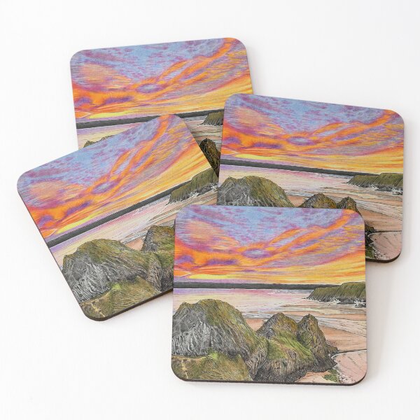 Item preview, Three Cliffs sunset designed and sold by Karen Elaine Evans.