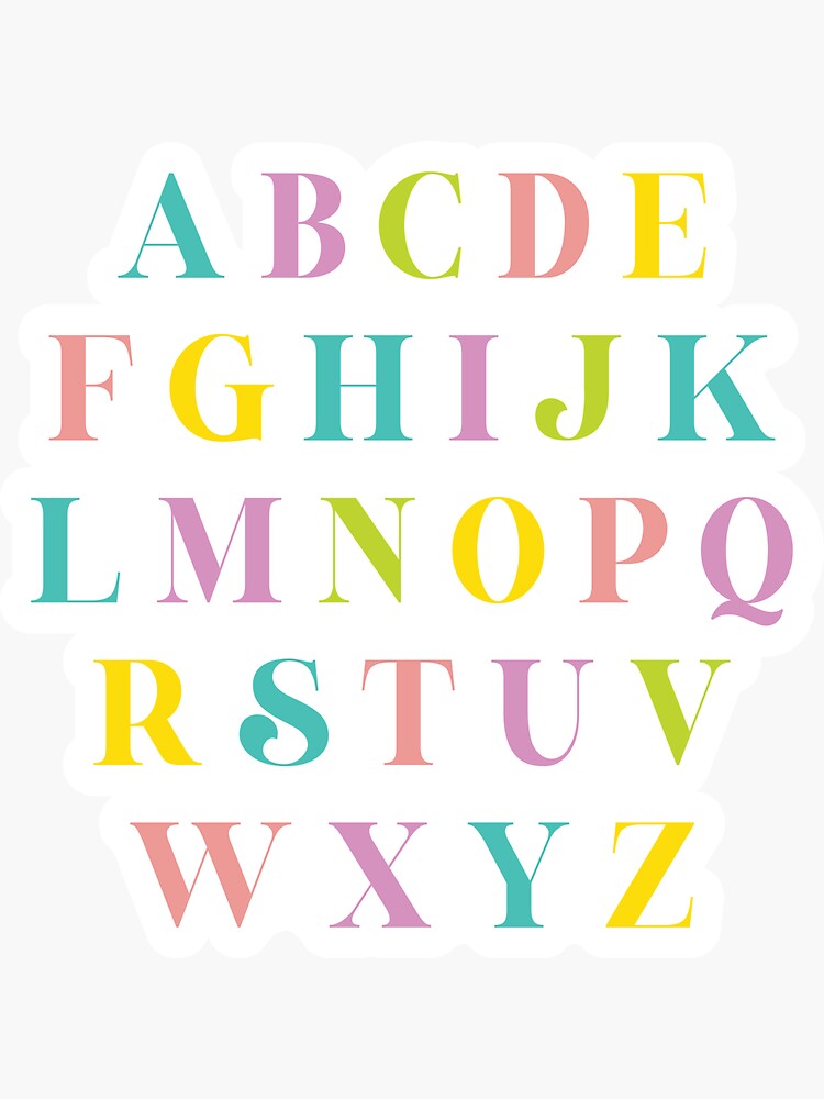 The Colorful Alphabet Classic Round Sticker