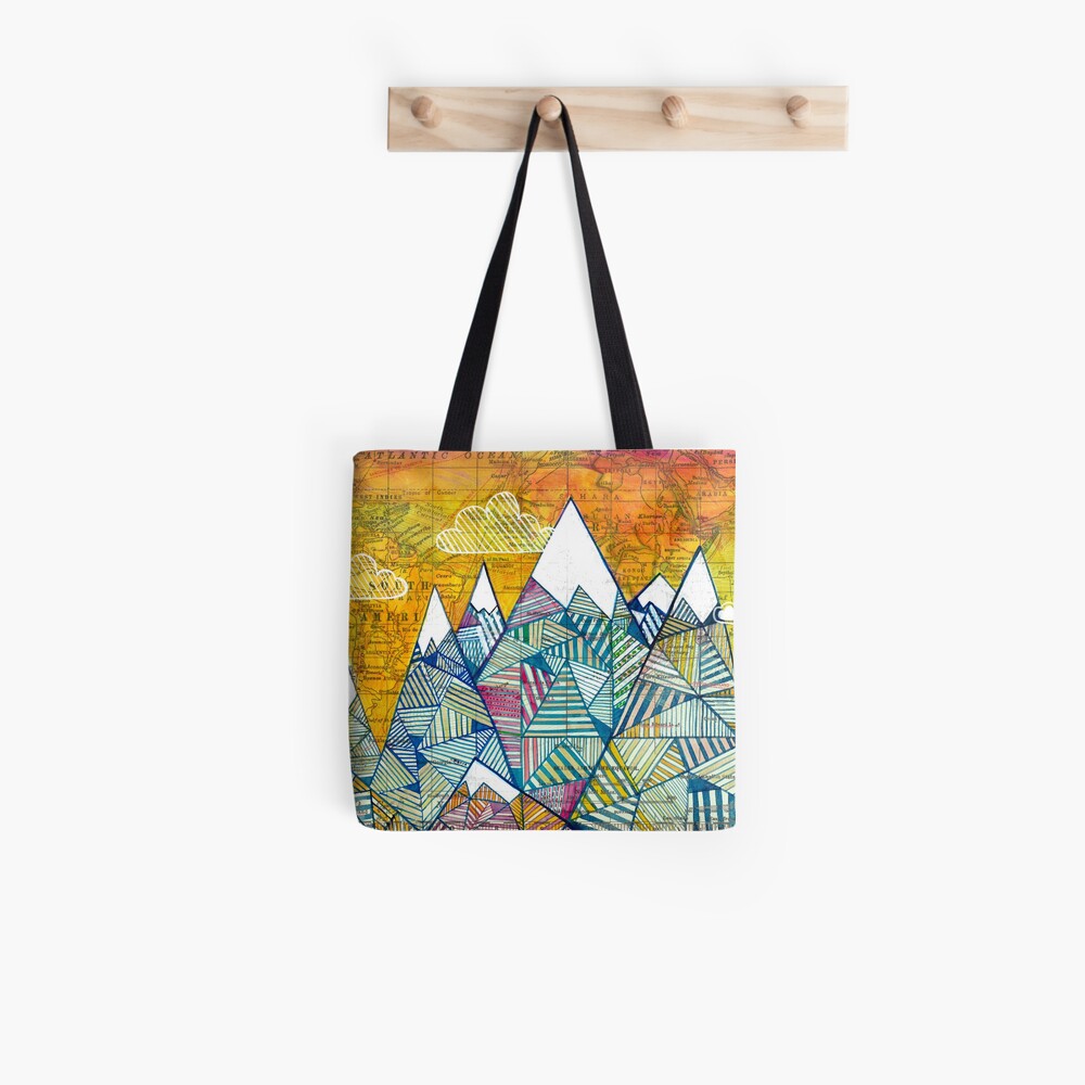 Maps and Mountains Tote Bag