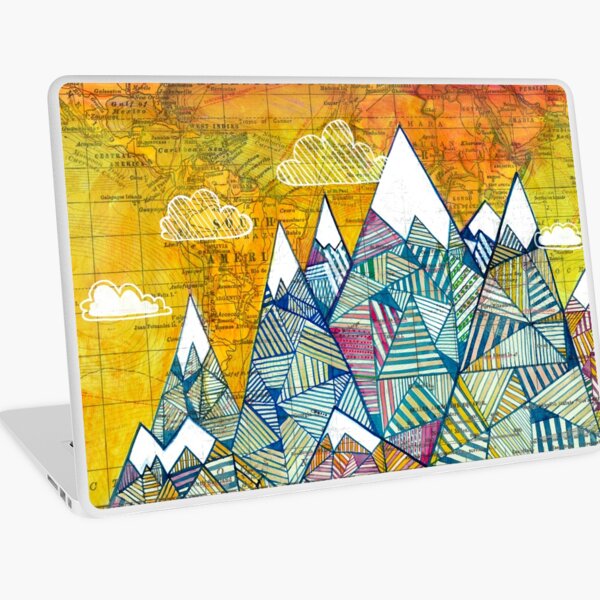 Maps and Mountains Laptop Skin