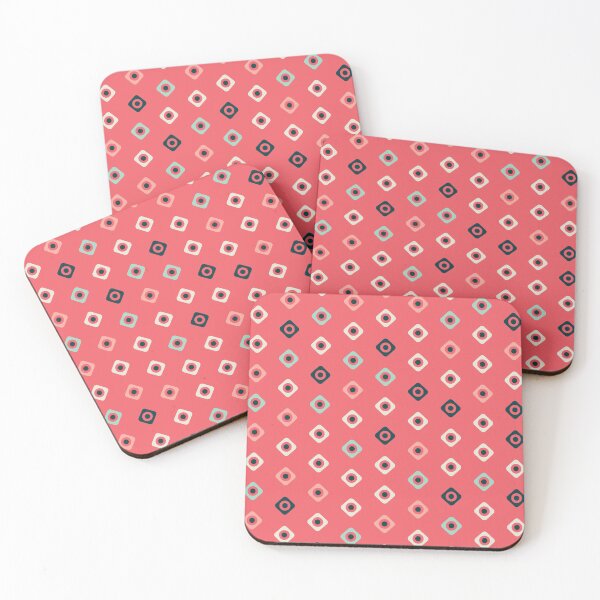 Item preview, Geometric Diamond Pattern In Light Coral Color designed and sold by risingrocket.