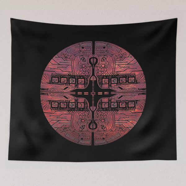 Item preview, Red Sky Vortex Circle designed and sold by createVisions.