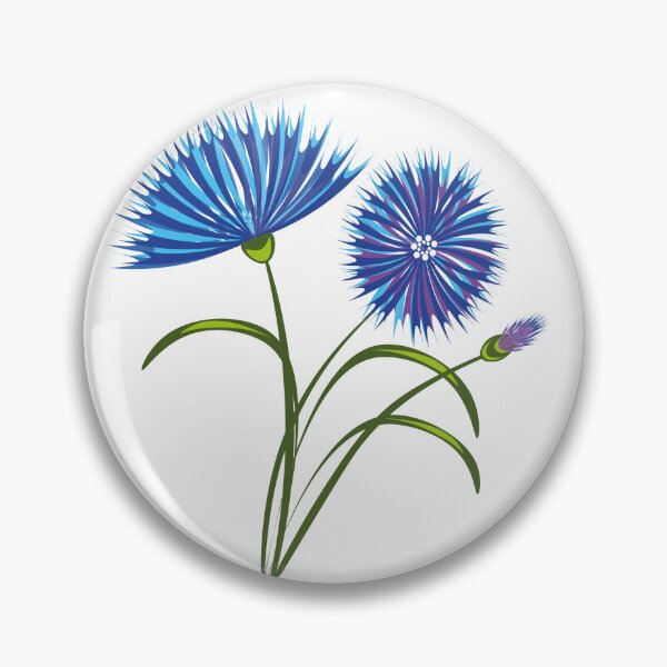 Item preview, Vector image of a cornflower flower  designed and sold by sv-yur-0309.