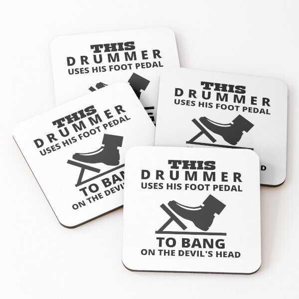 Item preview, This Drummer Uses His Foot Pedal to Bang on the Devil's Head Mench64 designed and sold by mench64.