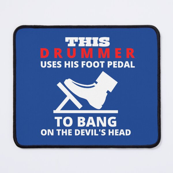 Item preview, This Drummer Uses His Foot Pedal to Bang on the Devil's Head Mench64 designed and sold by mench64.