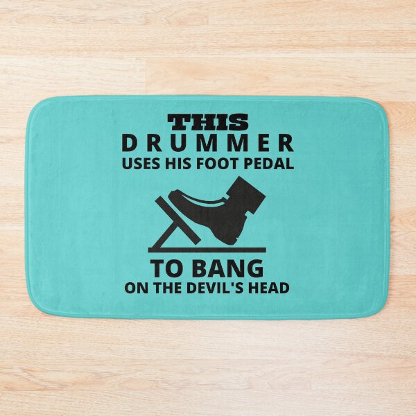 Item preview, This Drummer Uses His Foot Pedal to Bang on the Devil's Head Mench64 designed and sold by mench64.