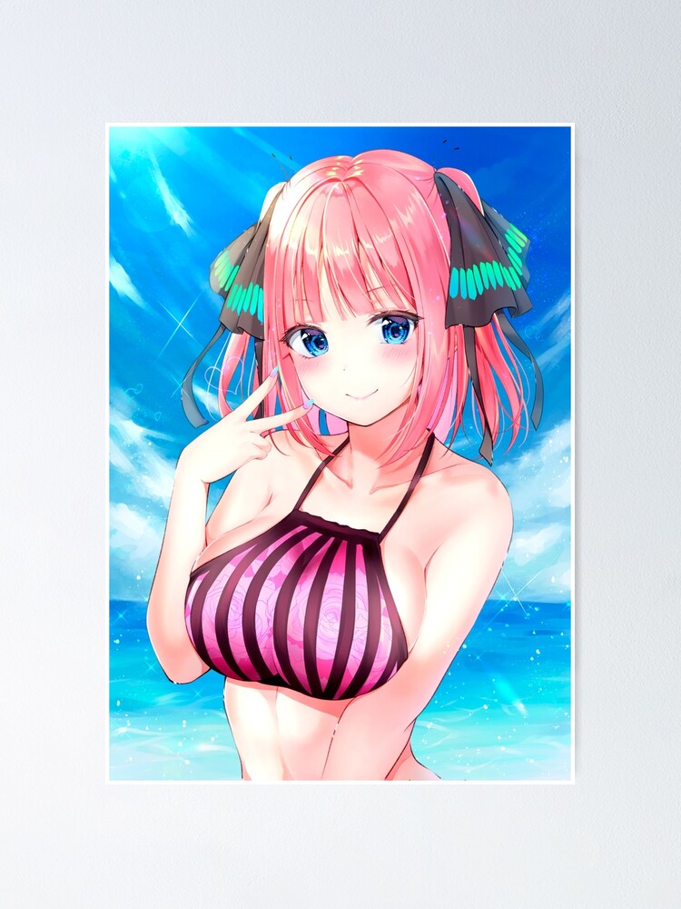 Póster Sexy Nino Nakano Lascivo Tetas Bikini Bragas Los Quintillizos Por Excelencia Tqq Hentai