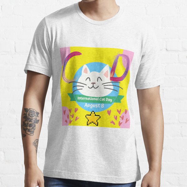 Best Mockups to Sell Cat T-Shirt Designs for International Cat Day