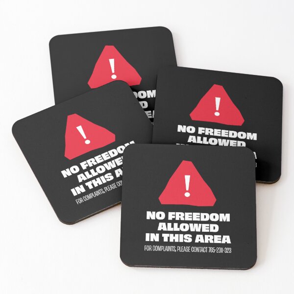 Item preview, No Freedom Allowed in This Area - English designed and sold by Artivism | ارتيڤيزم.