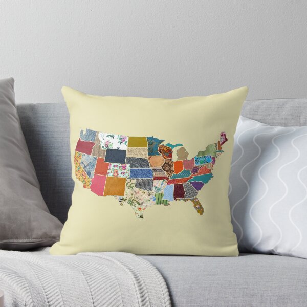 Item preview, Patchwork Map of America designed and sold by luckylucy.