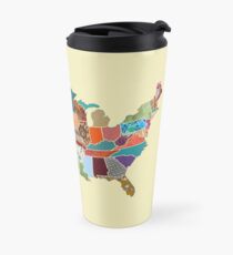 Patchwork Map of America Travel Mug