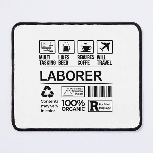 Item preview, Laborer T Shirt, MultiTasking Certified Job Gift Item, Job Profession,Mens Womens Girls Dad, Laborer Christmas Birthday Gift designed and sold by xlnv.