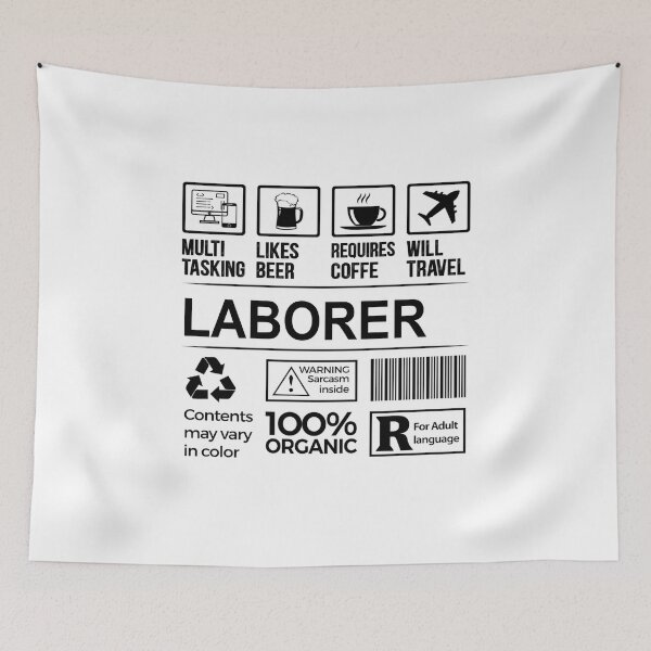 Item preview, Laborer T Shirt, MultiTasking Certified Job Gift Item, Job Profession,Mens Womens Girls Dad, Laborer Christmas Birthday Gift designed and sold by xlnv.
