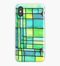 Green Frank Lloyd Wright Stained Glass iPhone Case/Skin