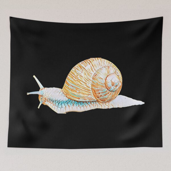 Item preview, Bronze Teal Funky Spotted Snail Art 7 designed and sold by Cawaiico.