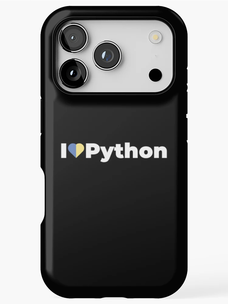 Thumbnail 1 of 4, iPhone Case, I Love / Heart Python - For Python Programmers / Coders / Developers designed and sold by ItsRainingPxls.