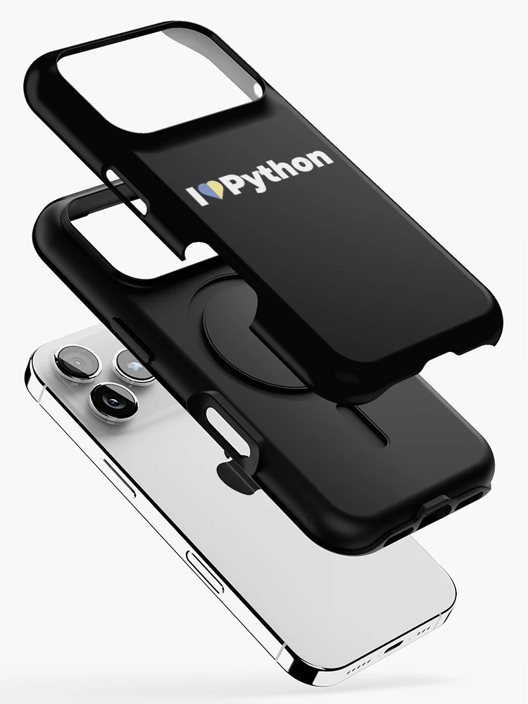 Thumbnail 2 of 4, iPhone Case, I Love / Heart Python - For Python Programmers / Coders / Developers designed and sold by ItsRainingPxls.