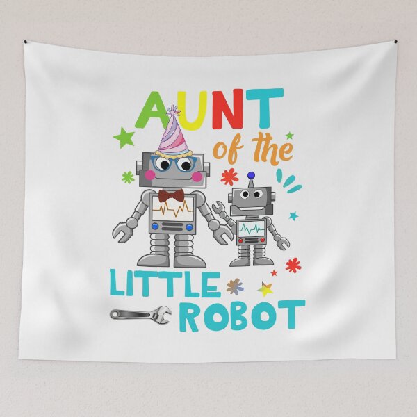 Item preview, Aunt Of Little Robot Birthday Family Shirts Matching designed and sold by FamilyShirt4U.