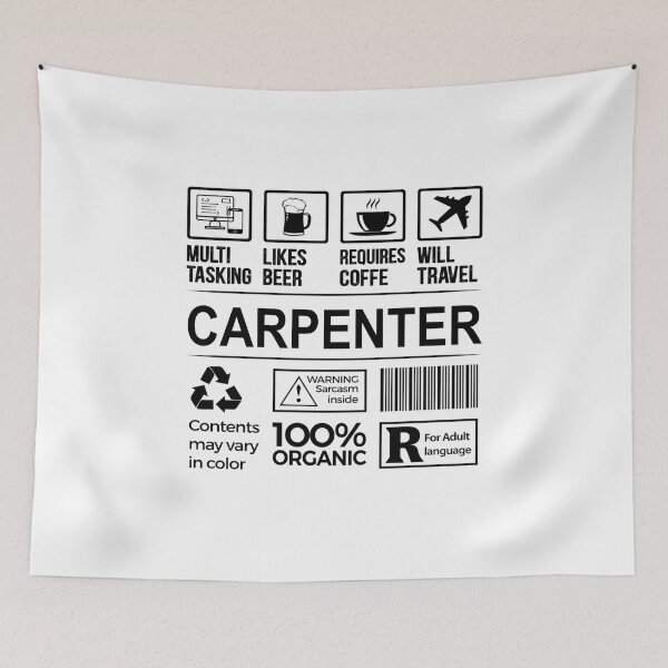 Item preview, Carpenter T Shirt, MultiTasking Certified Job Gift Item, Job Profession,Mens Womens Girls Dad, Carpenter Christmas Birthday Gift designed and sold by xlnv.