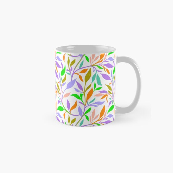 Flowing leaves - orange, green, purple Classic Mug