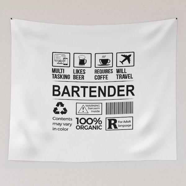 Item preview, Bartender T Shirt, MultiTasking Certified Job Gift Item, Job Profession,Mens Womens Girls Dad, Bartender Christmas Birthday Gift designed and sold by xlnv.