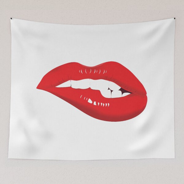 Item preview, sexy biting lips t-shirt designed and sold by KARTICK DUTTA.