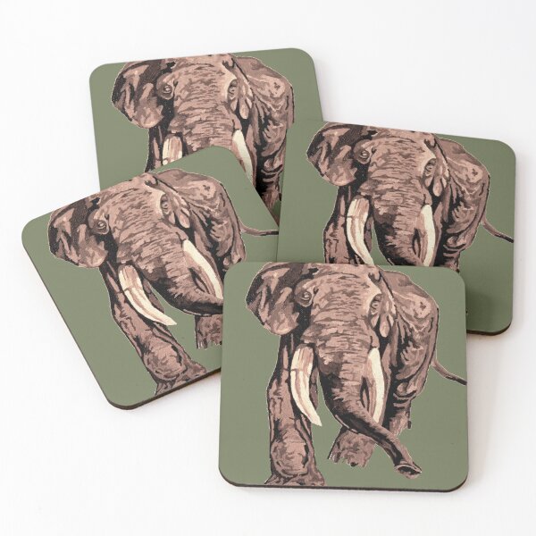 Item preview, Realistic African Elephant In Brown Shades designed and sold by taiche.
