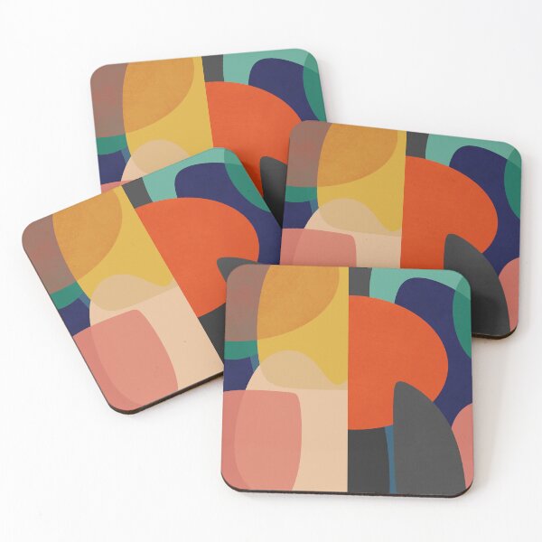 Item preview, Vivid bright and colorful modern Mid-Century shapes designed and sold by Pattern Girl.
