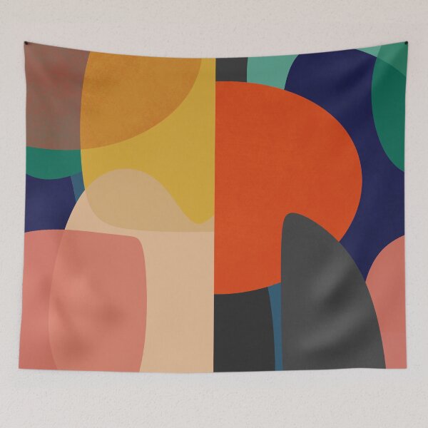 Item preview, Vivid bright and colorful modern Mid-Century shapes designed and sold by Pattern Girl.