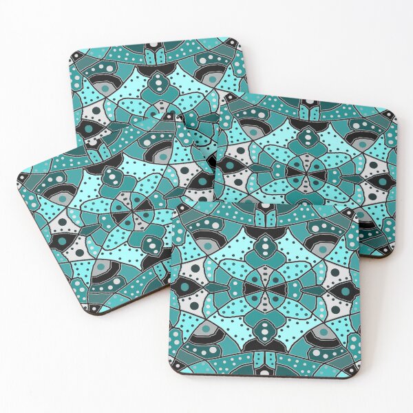 Item preview, Vintage stained glass in shades of blue designed and sold by Vanessa Hogle.
