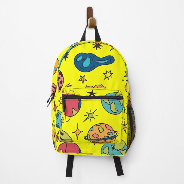 Item preview, Space Planets Stars Moon Celestial Retro Vintage Colourful Pattern | Yellow Background: designed and sold by LifeAndWonder.