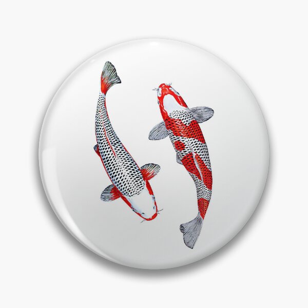 Item preview, Yin Yang Kuhaku Asagi Koi Vector designed and sold by Koiartsandus.