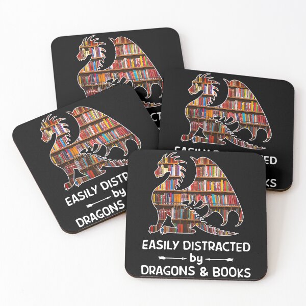 Item preview, Easily Distracted by Dragon and Books Nerds designed and sold by AlbredaAE.