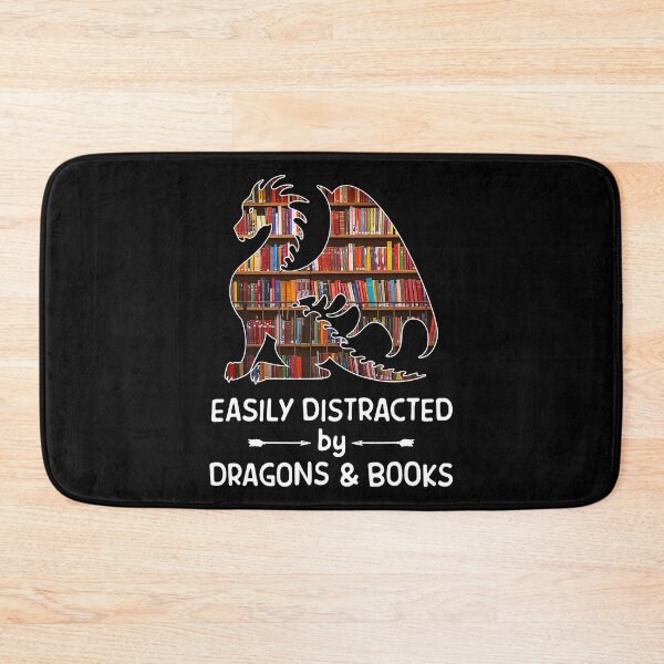 Item preview, Easily Distracted by Dragon and Books Nerds designed and sold by AlbredaAE.